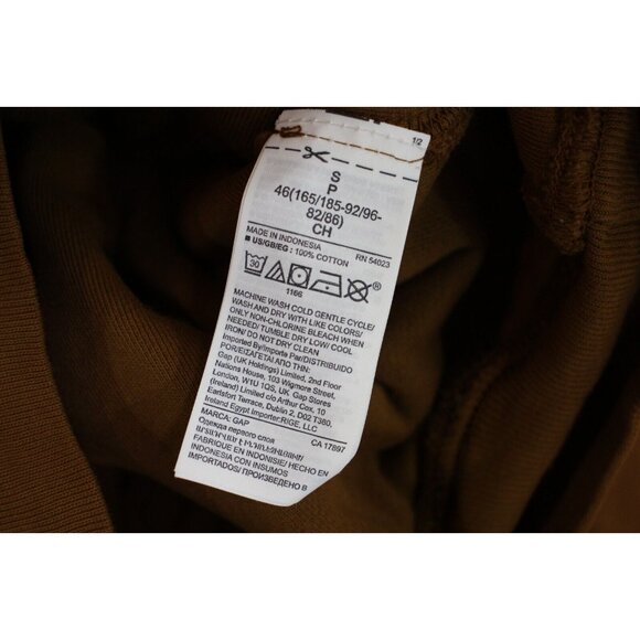 YZY x GAP Mens Small Cropped Brown Double Layer Heavy Hoodie NEW R1592 - Picture 4 of 7